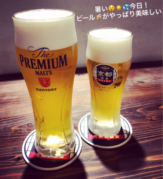 暑い日にビール‼️